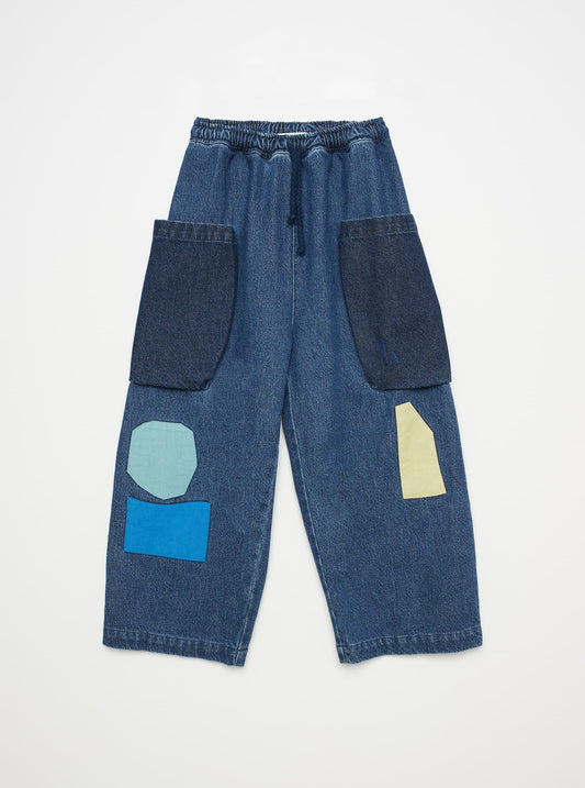 Collage Denim Trousers