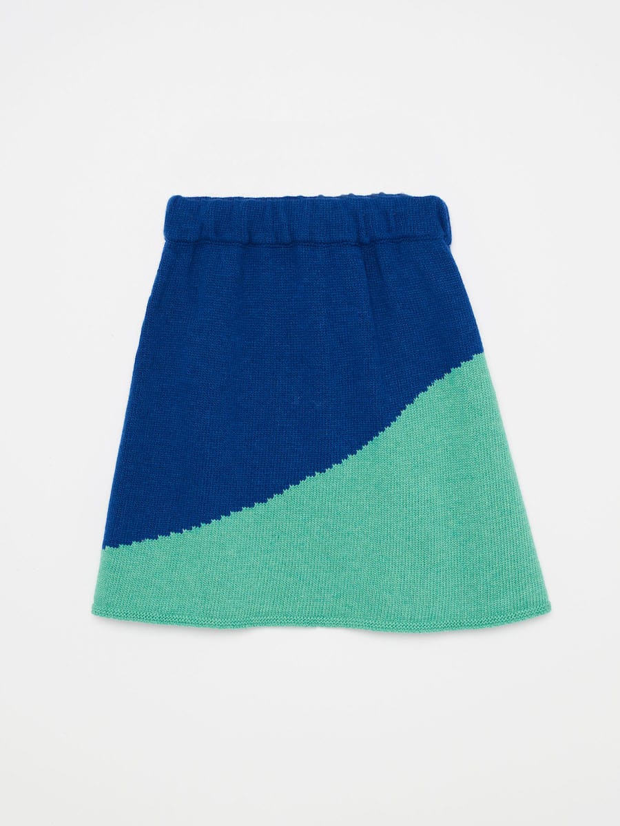 Chunky knit flared skirt