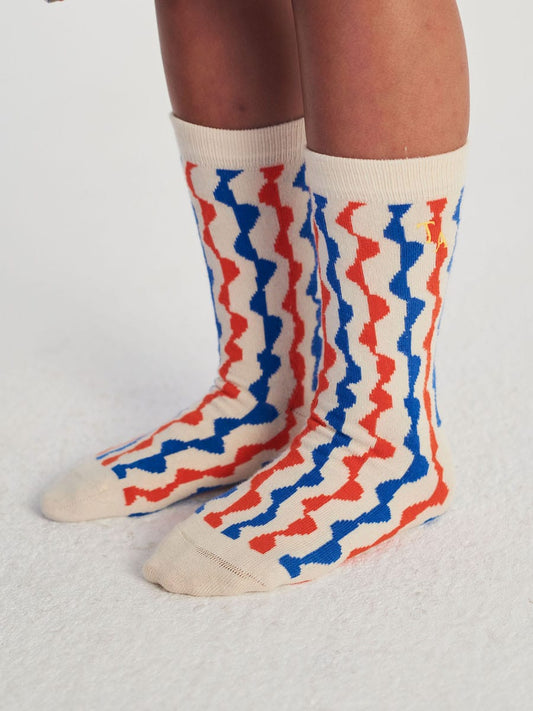 Multicolor intarsia socks